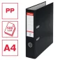   Iratrendező, 75 mm, A4, PP/karton, élvédő sínnel, ESSELTE "Economy", fekete