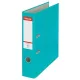 Iratrendező, 75 mm, A4, PP/karton, élvédő sínnel, ESSELTE "Economy", türkiz
