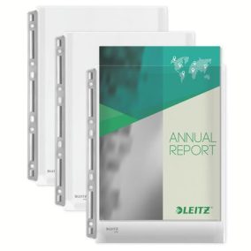   Katalógustartó genotherm, lefűzhető, A4, 170 mikron, narancsos felület, 20 mm, LEITZ "Jumbo Extra"