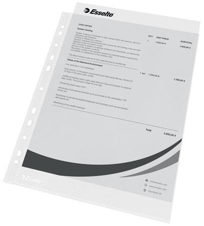 Genotherm, lefűzhető, A4, 35 mikron, narancsos felület, ESSELTE "Standard"