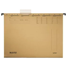   Függőmappa, karton, A4, LEITZ "Alpha Standard", natúr
