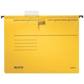 Függőmappa, gyorsfűzős, karton, A4, LEITZ "Alpha", sárga   Függőmappa, gyorsfűzős, karton, A4, LEITZ "Alpha", sárga