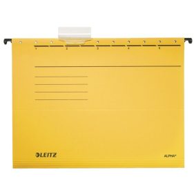 Függőmappa, karton, A4, LEITZ "Alpha Standard", sárga   Függőmappa, karton, A4, LEITZ "Alpha Standard", sárga