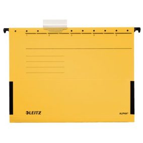 Függőmappa, oldalvédelemmel, karton, A4, LEITZ "Alpha", sárga   Függőmappa, oldalvédelemmel, karton, A4, LEITZ "Alpha", sárga