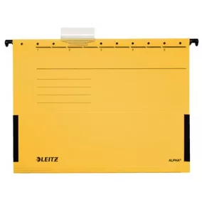   Függőmappa, oldalvédelemmel, karton, A4, LEITZ "Alpha", sárga