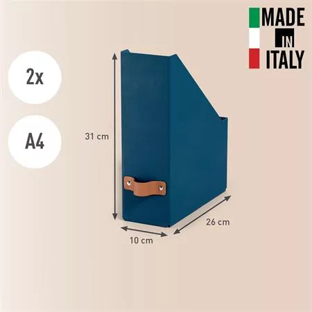 Iratpapucs, karton, 100 mm, LEITZ "Puro", óceánkék