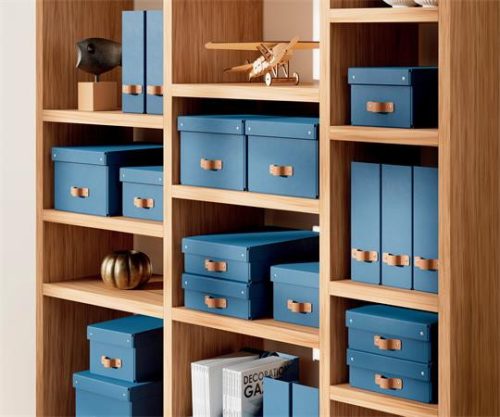 Iratpapucs, karton, 100 mm, LEITZ "Puro", óceánkék