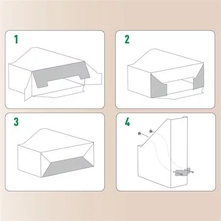 Iratpapucs, karton, 100 mm, LEITZ "Puro", fekete