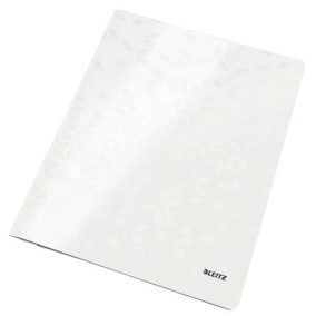 Gyorsfűző, laminált karton, A4, LEITZ "Wow", fehér   Gyorsfűző, laminált karton, A4, LEITZ "Wow", fehér