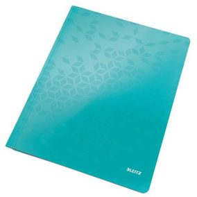 Gyorsfűző, laminált karton, A4, LEITZ "Wow", jégkék   Gyorsfűző, laminált karton, A4, LEITZ "Wow", jégkék
