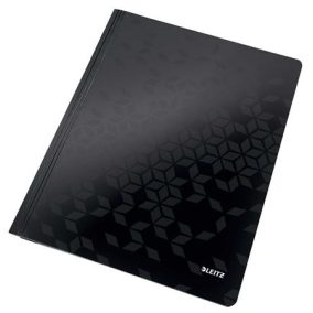   Gyorsfűző, laminált karton, A4, LEITZ "Wow", fekete