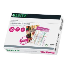 Meleglamináló fólia, 125 mikron, A7, fényes, LEITZ "iLam"   Meleglamináló fólia, 125 mikron, A7, fényes, LEITZ "iLam"