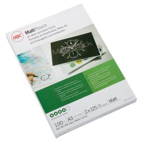 Meleglamináló fólia, 125 mikron, A3, matt, GBC
