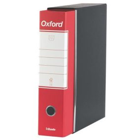 Tokos iratrendező, 80 mm, A4, karton, ESSELTE "Oxford", piros   Tokos iratrendező, 80 mm, A4, karton, ESSELTE "Oxford", piros