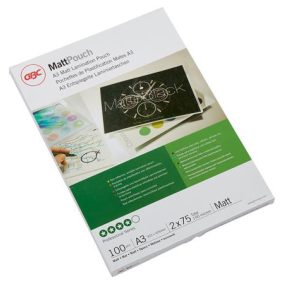 Meleglamináló fólia, 75 mikron, A3, matt, GBC
