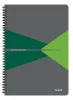 Spirálfüzet, A4, kockás, 90 lap, PP borító, LEITZ "Office", szürke-zöld