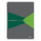 Spirálfüzet, A4, kockás, 90 lap, PP borító, LEITZ "Office", szürke-zöld