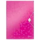 Gumis mappa, PP, A4, LEITZ "Wow", rózsaszín