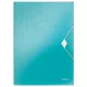 Gumis mappa, PP, A4, LEITZ "Wow", jégkék