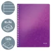 Spirálfüzet, A4, vonalas, 80 lap, LEITZ "Wow", lila