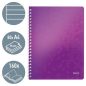  Spirálfüzet, A4, vonalas, 80 lap, LEITZ "Wow", lila