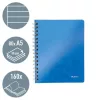 Spirálfüzet, A5, vonalas, 80 lap, LEITZ "Wow", kék