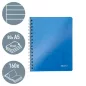   Spirálfüzet, A5, vonalas, 80 lap, LEITZ "Wow", kék