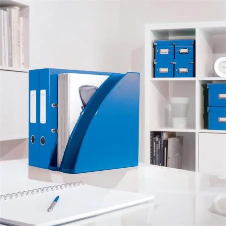 Spirálfüzet, A5, vonalas, 80 lap, LEITZ "Wow", kék