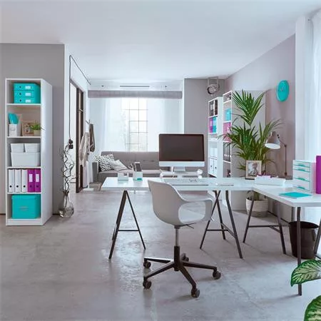 Spirálfüzet, A5, vonalas, 80 lap, LEITZ "Wow", jégkék