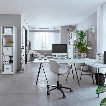 Spirálfüzet, A5, kockás, 80 lap, LEITZ "Wow", fehér