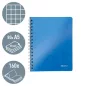   Spirálfüzet, A5, kockás, 80 lap, LEITZ "Wow", kék