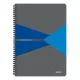 Spirálfüzet, A4, kockás, 90 lap, laminált karton borító, LEITZ "Office", szürke-kék