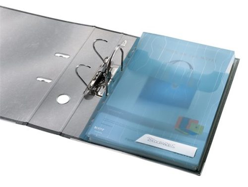 Genotherm, lefűzhető, A4, 200 mikron, füllel, LEITZ "CombiFile Jumbo", kék