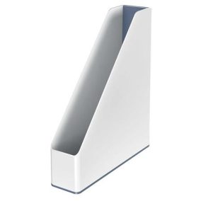   Iratpapucs, műanyag, 73 mm, kettős színhatású, LEITZ "Wow", fehér