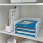   Iratpapucs, műanyag, 73 mm, kettős színhatású, LEITZ "Wow", kék