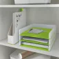   Iratpapucs, műanyag, 73 mm, kettős színhatású, LEITZ "Wow", zöld