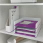   Iratpapucs, műanyag, 73 mm, kettős színhatású, LEITZ "Wow", lila
