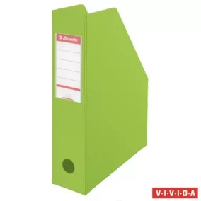   Iratpapucs, PVC/karton, 70 mm, összehajtható, ESSELTE, Vivida zöld