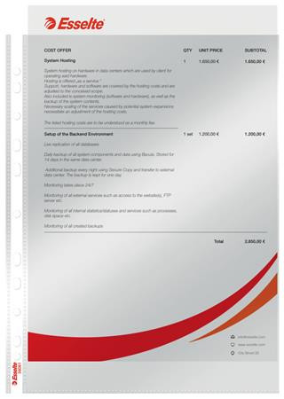 Genotherm, lefűzhető, A4, 55 mikron, víztiszta felület, ESSELTE "Luxus"