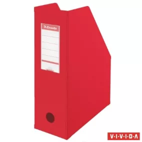   Iratpapucs, PVC/karton, 100 mm, összehajtható, ESSELTE, Vivida piros