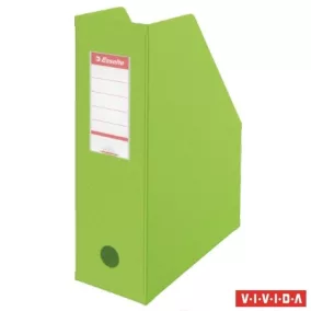   Iratpapucs, PVC/karton, 100 mm, összehajtható, ESSELTE, Vivida zöld