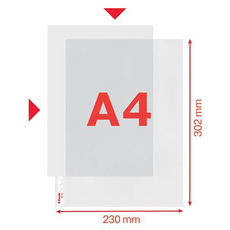 Genotherm, felül és a belső oldalon nyitott, lefűzhető, A4, 115 mikron, narancsos felület, ESSELTE