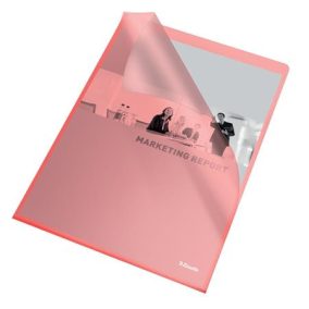   Genotherm, "L", A4, 105 mikron, narancsos felület, ESSELTE "Standard", piros