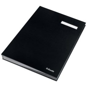 Aláírókönyv, A4, 20 részes, karton, ESSELTE, fekete