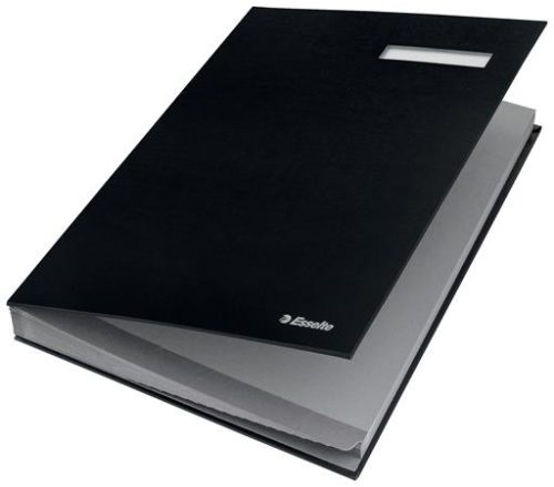 Aláírókönyv, A4, 20 részes, karton, ESSELTE, fekete
