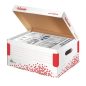  Archiválókonténer, S méret, újrahasznosított karton, ESSELTE "Speedbox", fehér