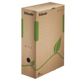 Archiválódoboz, A4, 100 mm, újrahasznosított karton, ESSELTE "Eco", barna   Archiválódoboz, A4, 100 mm, újrahasznosított karton, ESSELTE "Eco", barna