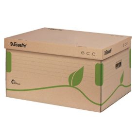 Archiválókonténer, újrahasznosított karton, felfelé nyíló, ESSELTE "Eco", barna   Archiválókonténer, újrahasznosított karton, felfelé nyíló, ESSELTE "Eco", barna