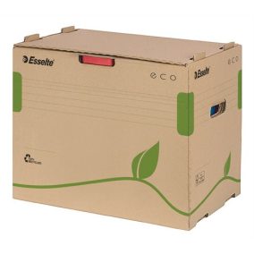 Archiválókonténer, újrahasznosított karton, iratrendezőnek, ESSELTE "Eco", barna   Archiválókonténer, újrahasznosított karton, iratrendezőnek, ESSELTE "Eco", barna