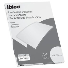   Meleglamináló fólia, 100 mikron, A4, fényes, IBICO "Medium"
